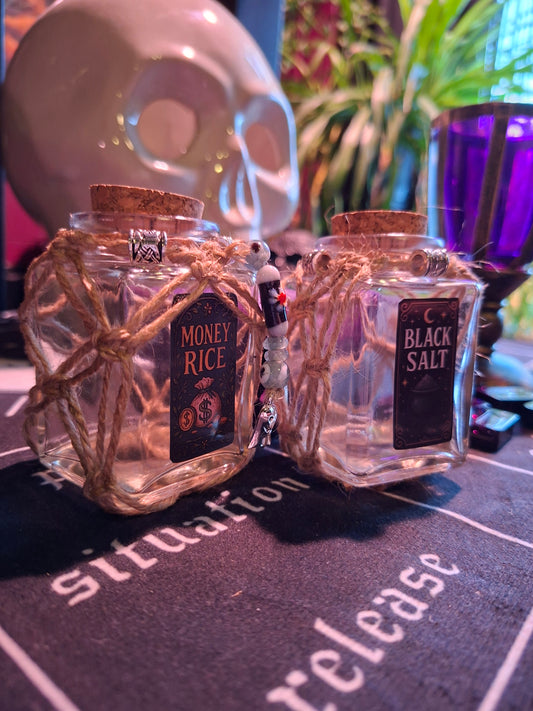 Money Rice & Black Salt jars